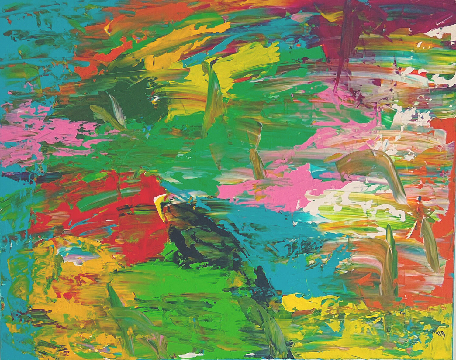 LE SOUFFLE DES ALIZES Maryse BLANC Original painting for sale