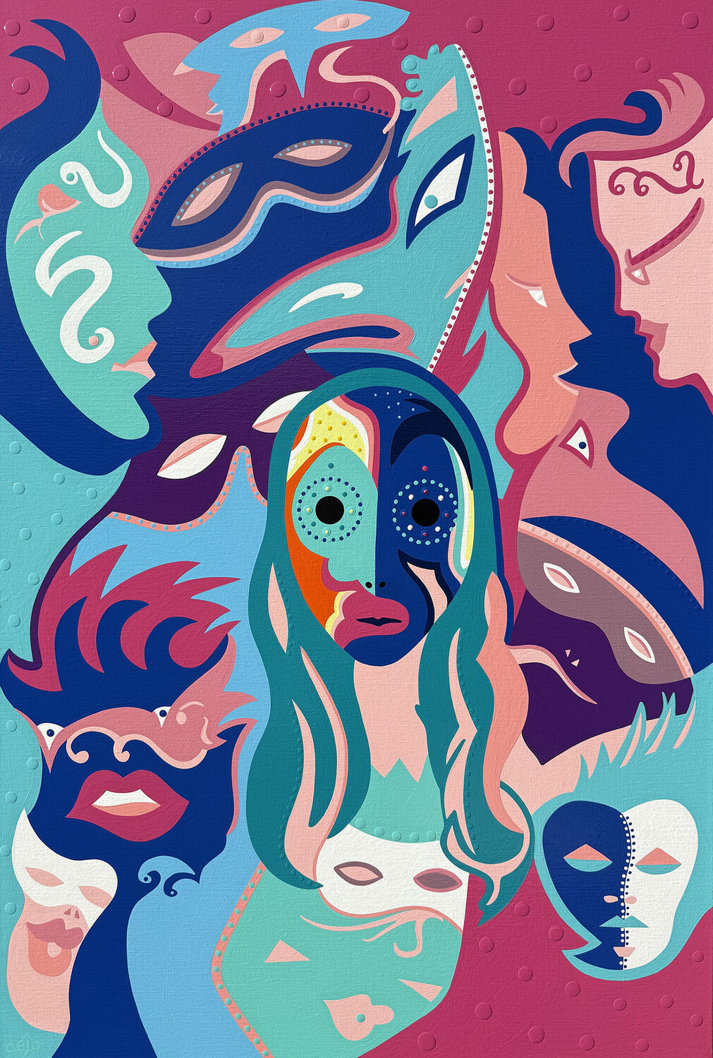 My First Self Portrait Dejo Toyist Original painting for sale