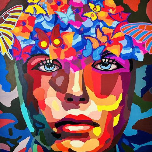 FEEL HAPPY by Uli Fischer, Painting for Sale on Select