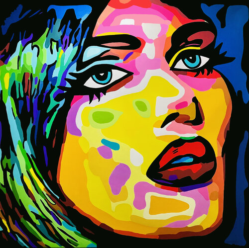 FUNKY GIRL by Uli Fischer, Painting for Sale on Select