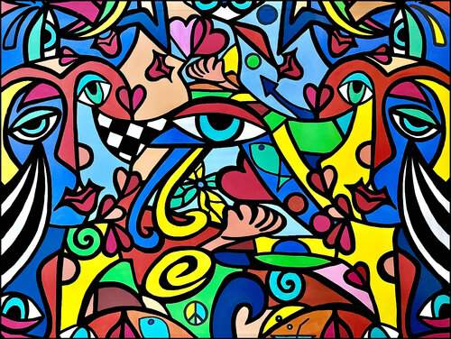 COLORFUL ILLUSION by Uli Fischer, Painting for Sale on Select