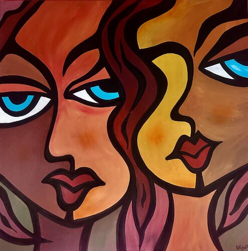 Split Harmony by Uli Fischer, Painting for Sale on Select