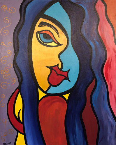 Blue Temptation by Uli Fischer, Painting for Sale on Select