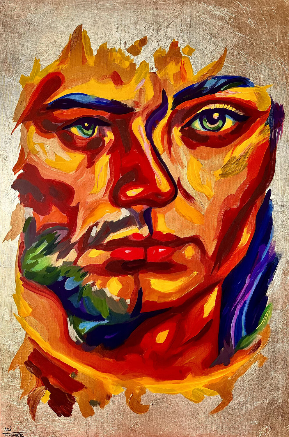 SHE & HE Uli Fischer Original painting for sale