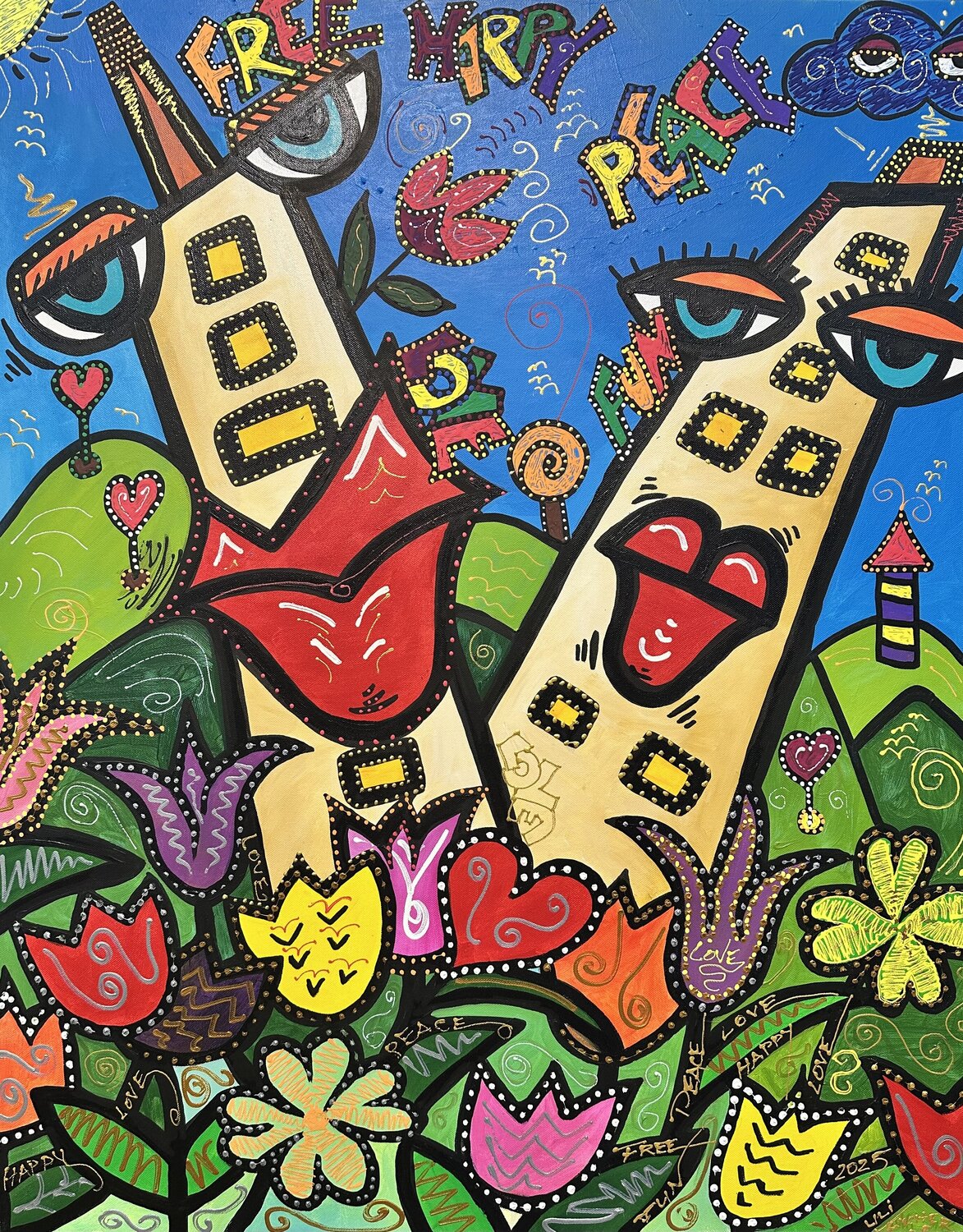 FANTASY LAND Uli Fischer Original painting for sale