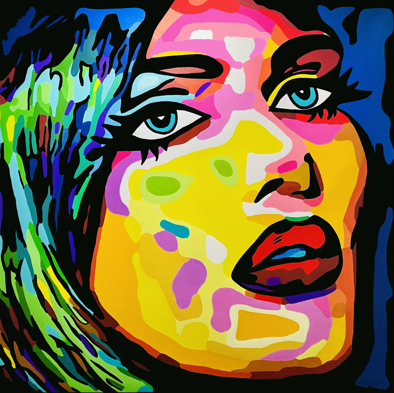 FUNKY GIRL Uli Fischer Original painting for sale