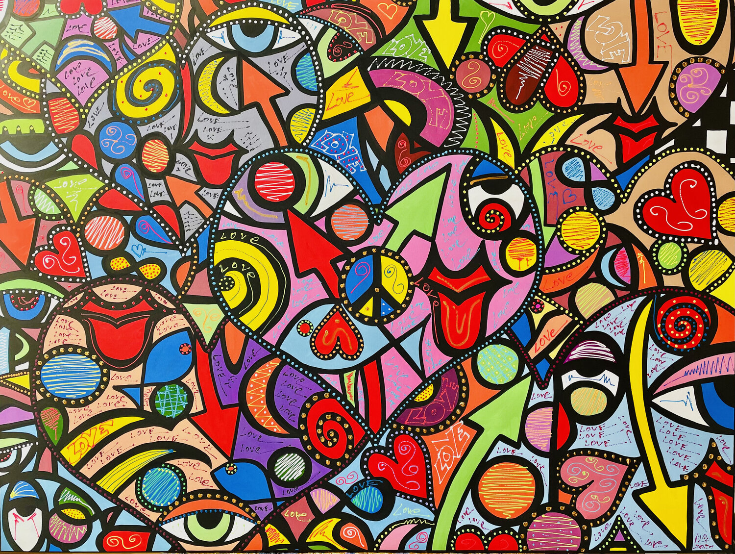 HEART TO HEART Uli Fischer Original painting for sale