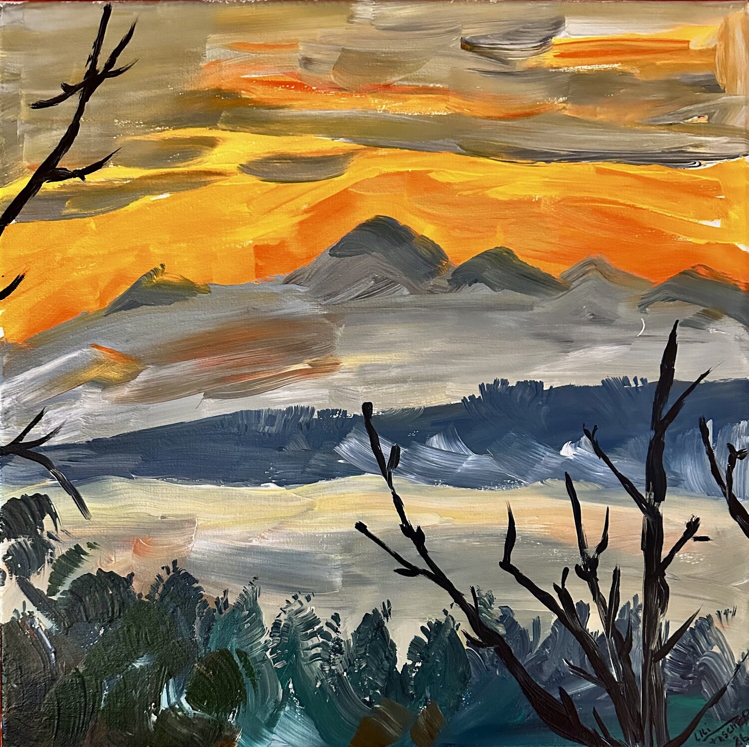 HEIMATLIEBE Uli Fischer Original painting for sale
