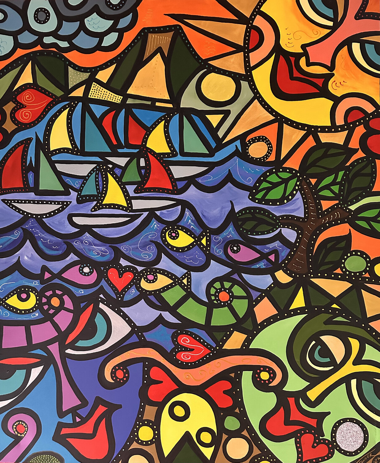 HOMELAND Uli Fischer Original painting for sale
