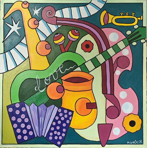 Matos Latinos by Henri Wojcik, Painting for Sale on Select