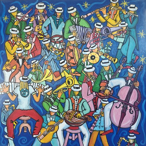 ZIK 1 by Henri Wojcik, Painting for Sale on Select