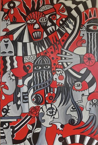 L'oeil du Chaos by Henri Wojcik, Painting for Sale on Select