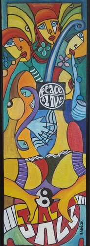 Peace & Love by Henri Wojcik, Painting for Sale on Select