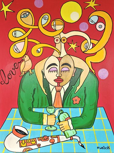 Bipolaire by Henri Wojcik, Painting for Sale on Select
