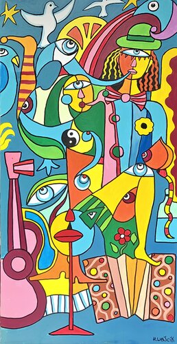 Symphonie Chromatique by Henri Wojcik, Painting for Sale on Select