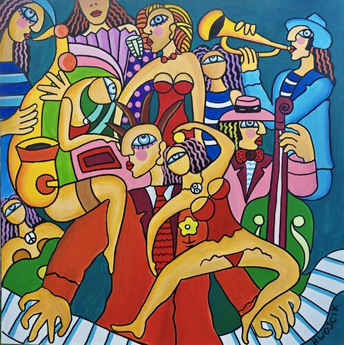 SWING'IN by Henri Wojcik, Painting for Sale on Select