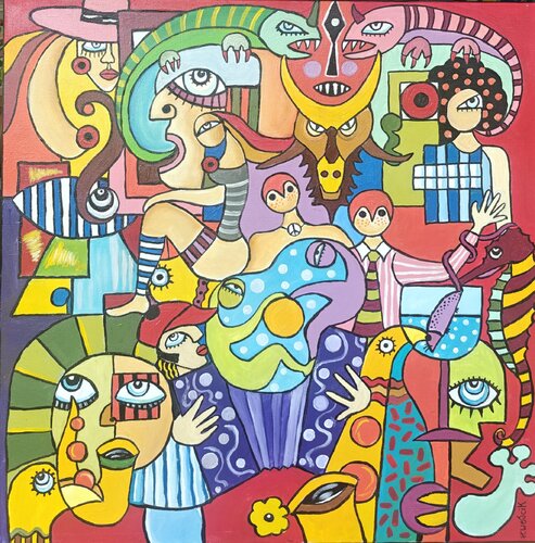 Flonflons by Henri Wojcik, Painting for Sale on Select