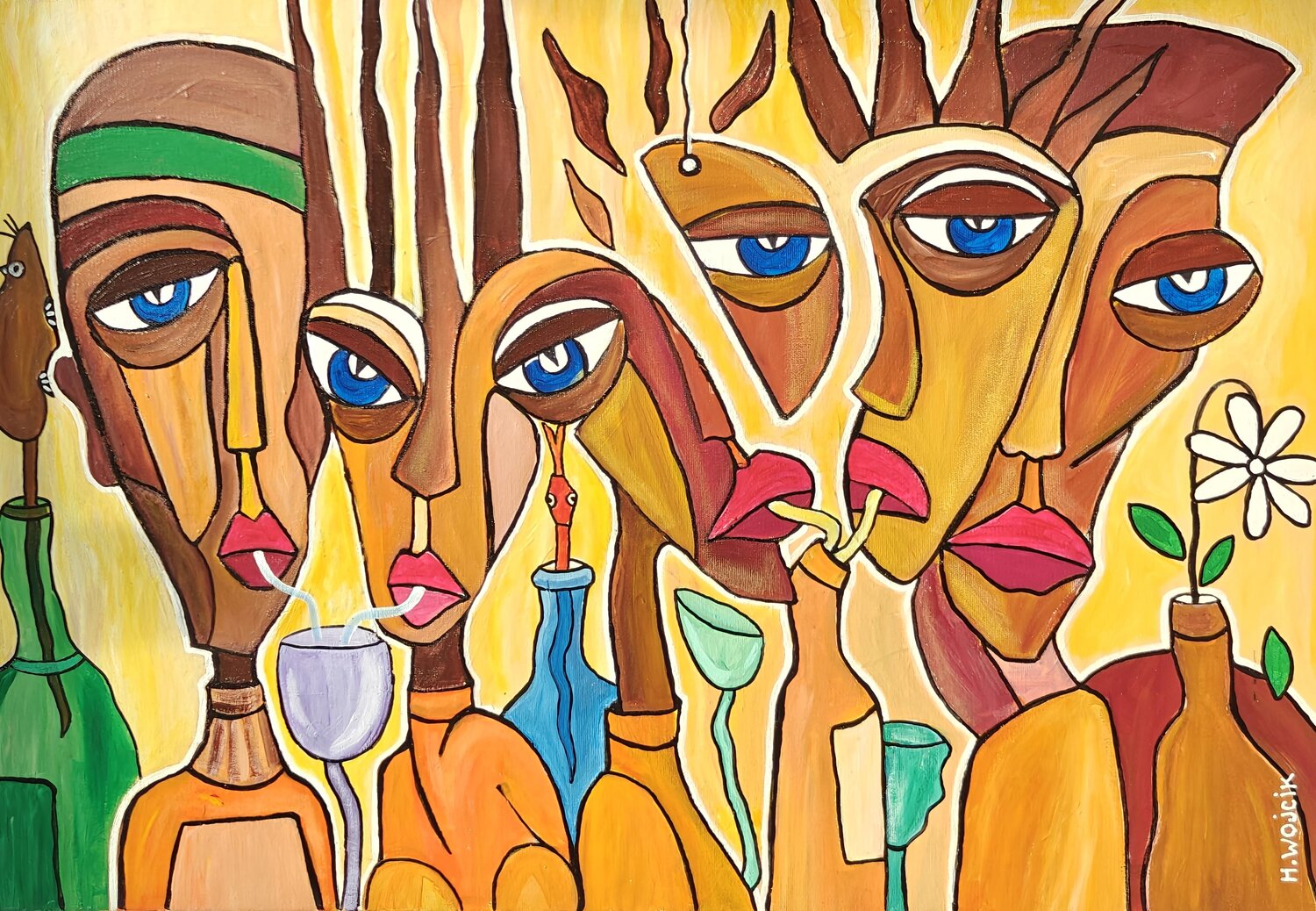 Delirium Henri Wojcik Original painting for sale