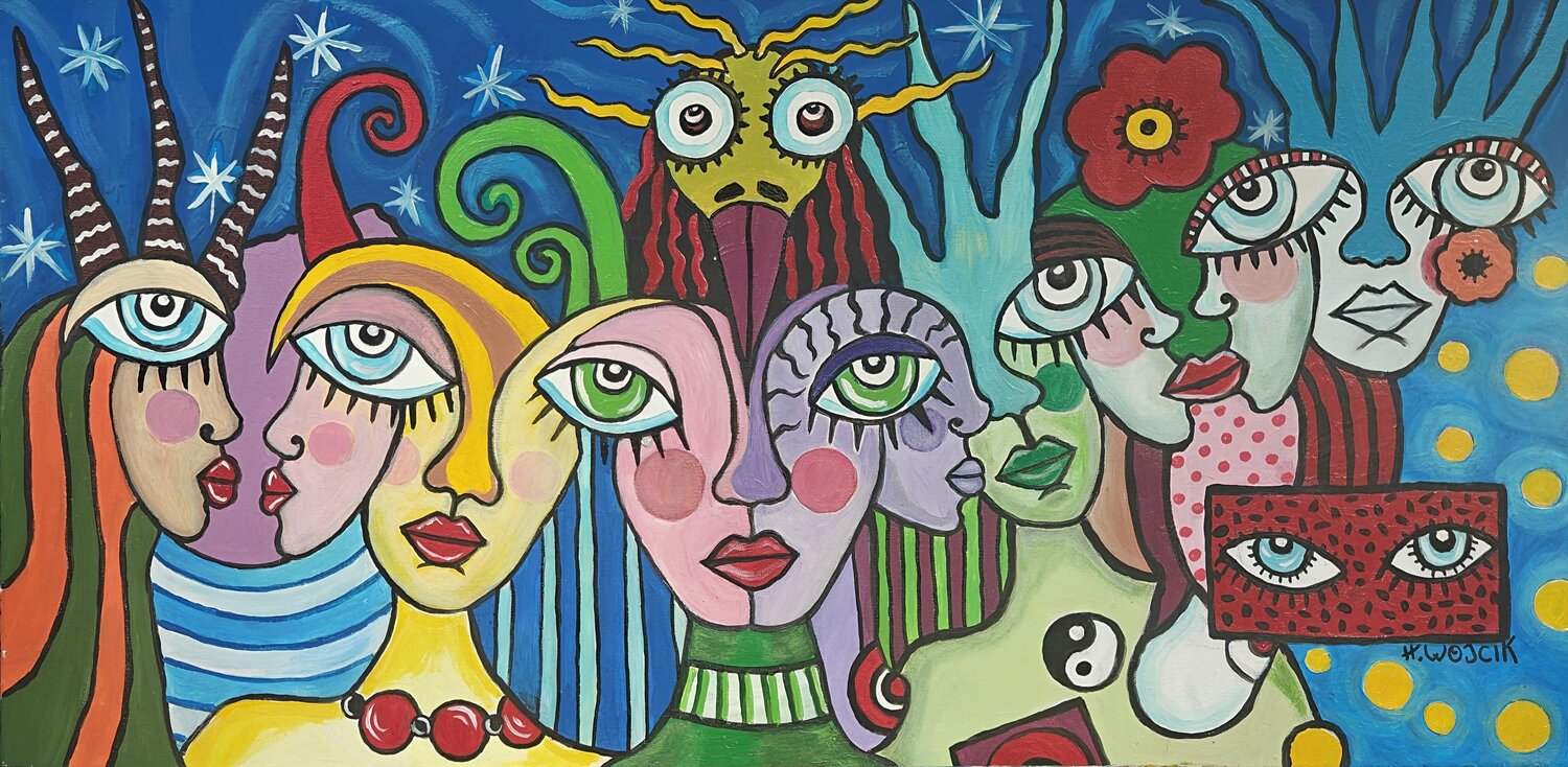 Belles de nuit Henri Wojcik Original painting for sale