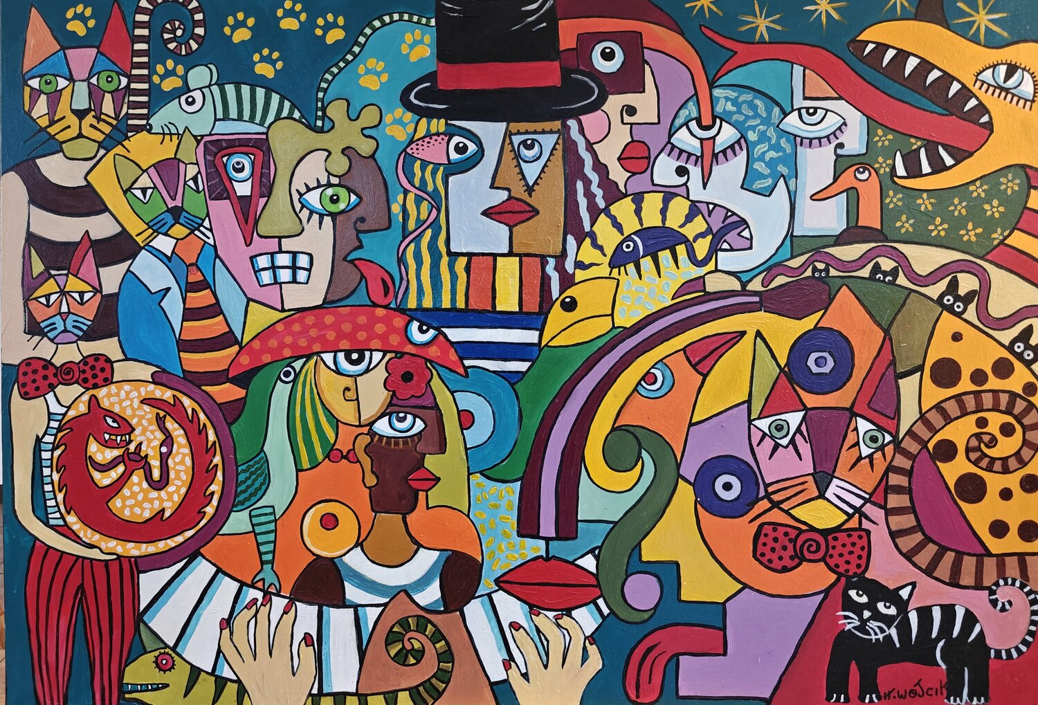 Châtiment Henri Wojcik Original painting for sale