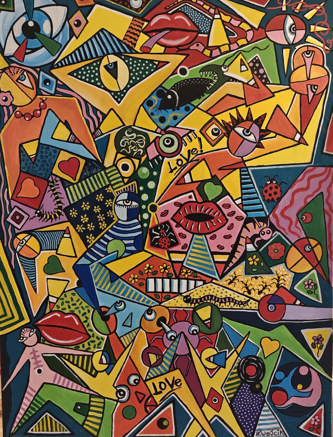 Explosion d'amour Henri Wojcik Original painting for sale