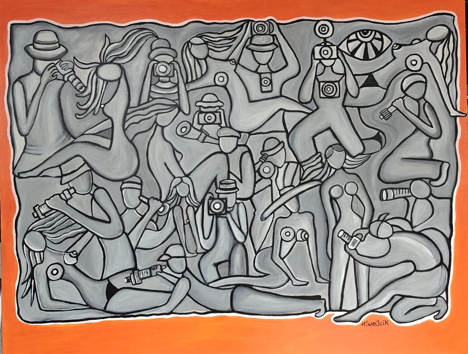 St Trop' Henri Wojcik Original painting for sale
