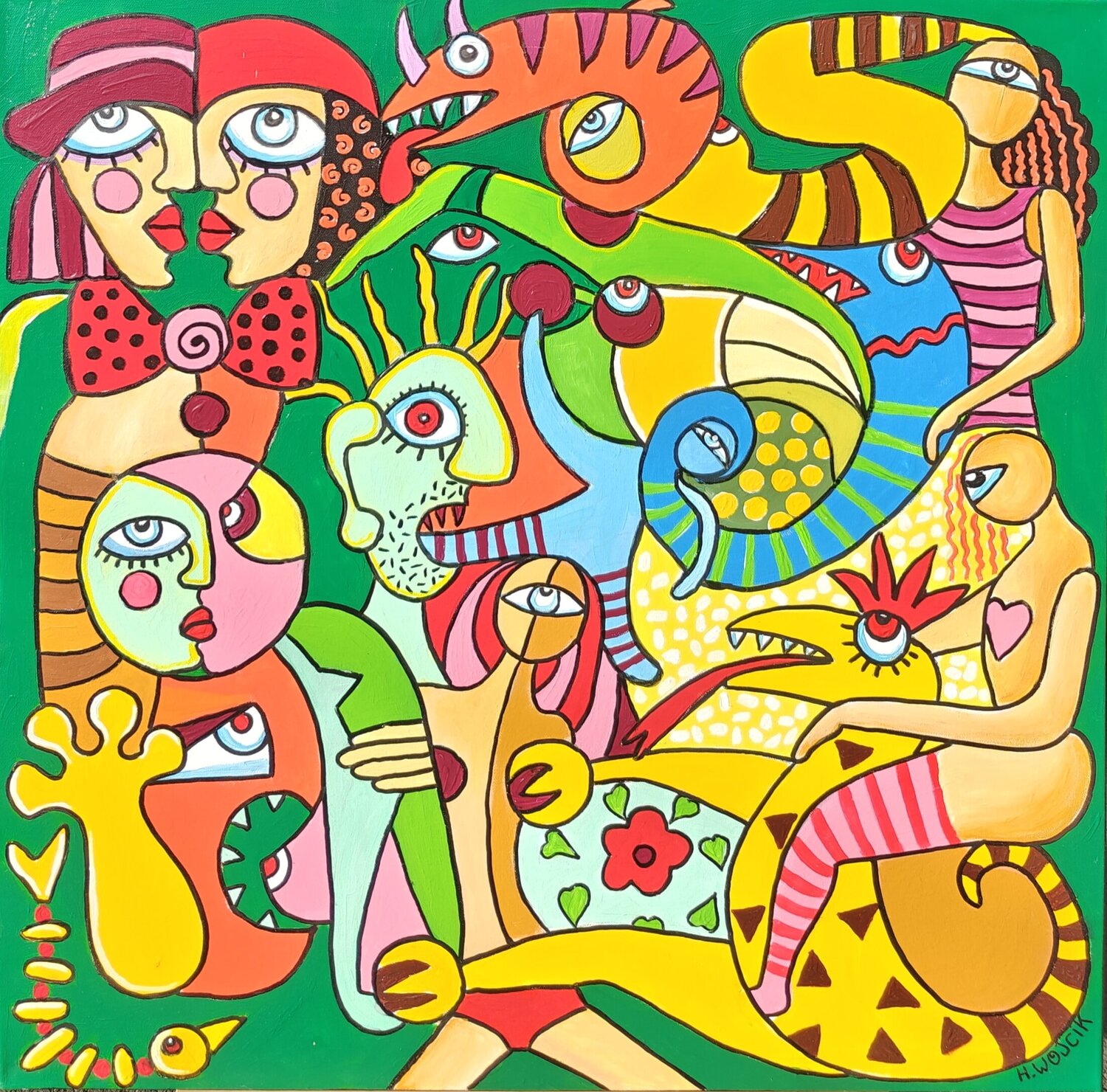 Califourchon Henri Wojcik Original painting for sale