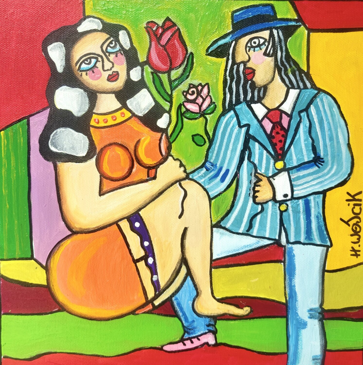 Ma déclaration Henri Wojcik Original painting for sale