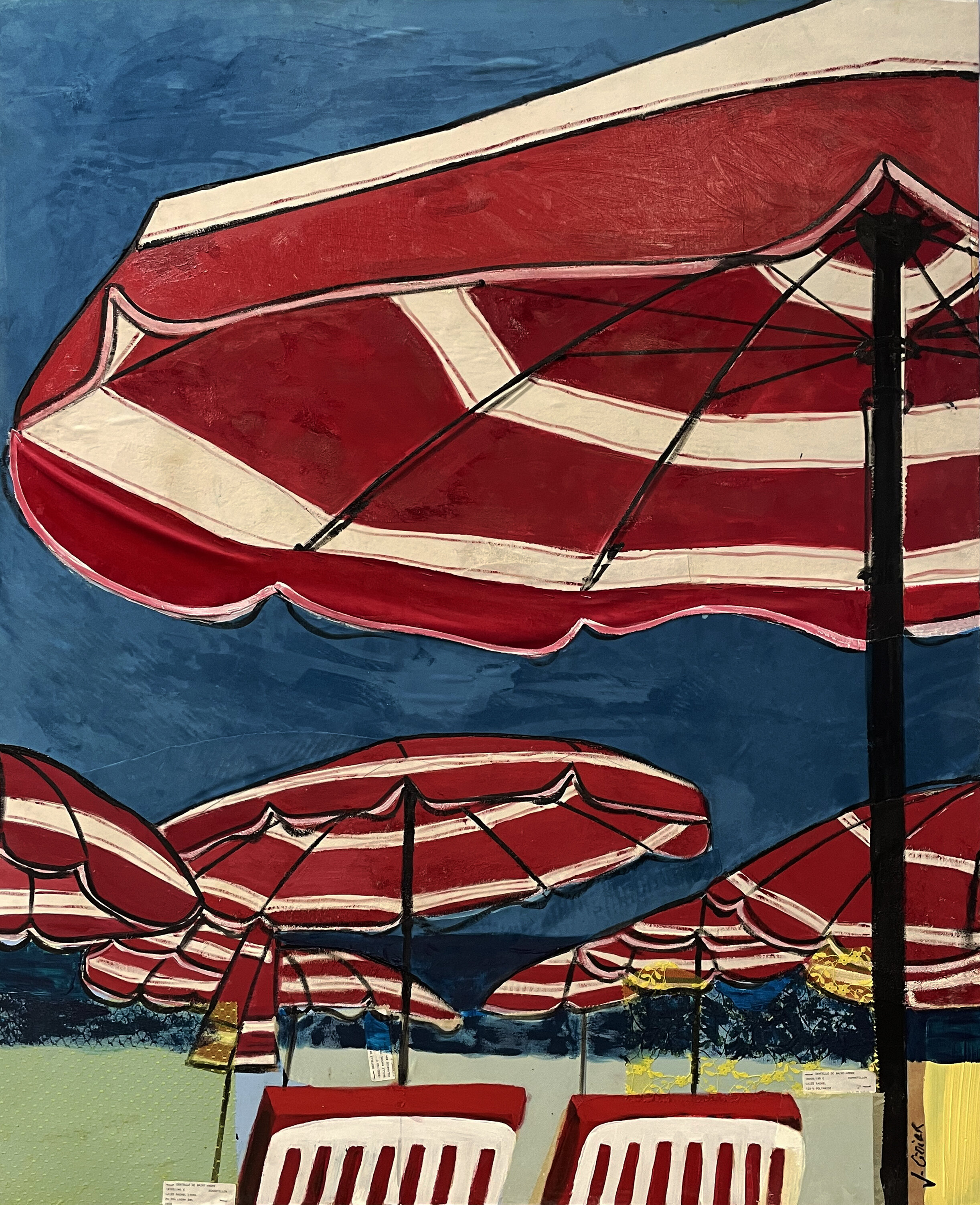 parasols rouges
