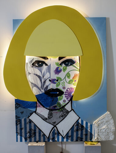 Jeune fille au carré court by Johanne Cinier, Painting for Sale on Select