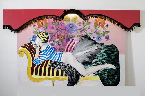 L' Odalisque blonde by Johanne Cinier, Painting for Sale on Select