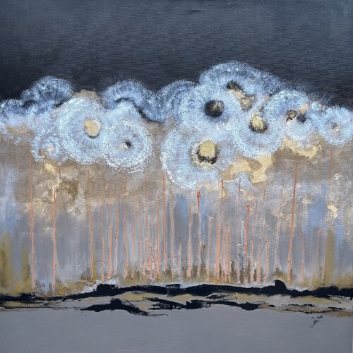 My dandelion forest by Ina Pricop Arad, Painting for Sale on Select
