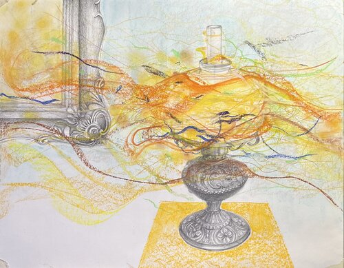 Light in my room by Ina Pricop Arad, Drawing for Sale on Select