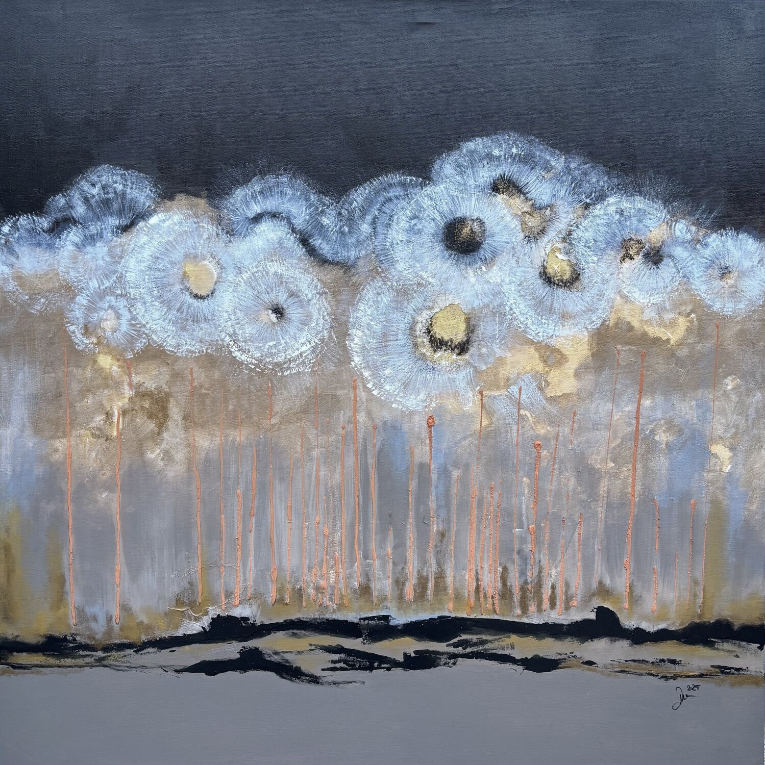 My dandelion forest Ina Pricop Arad Original painting for sale