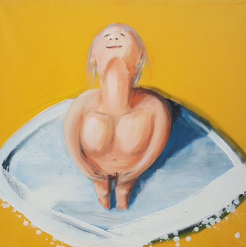 Duschende by Fritz Vogel, Painting for Sale on Select