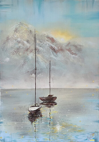 Die tiefe Begegnung (The Sacred Encounter) by Tanja Streichert, Painting for Sale on Select