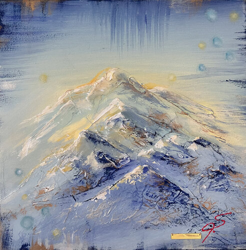 Berg / Aufbruch (Mountain / Ascent) by Tanja Streichert, Painting for Sale on Select