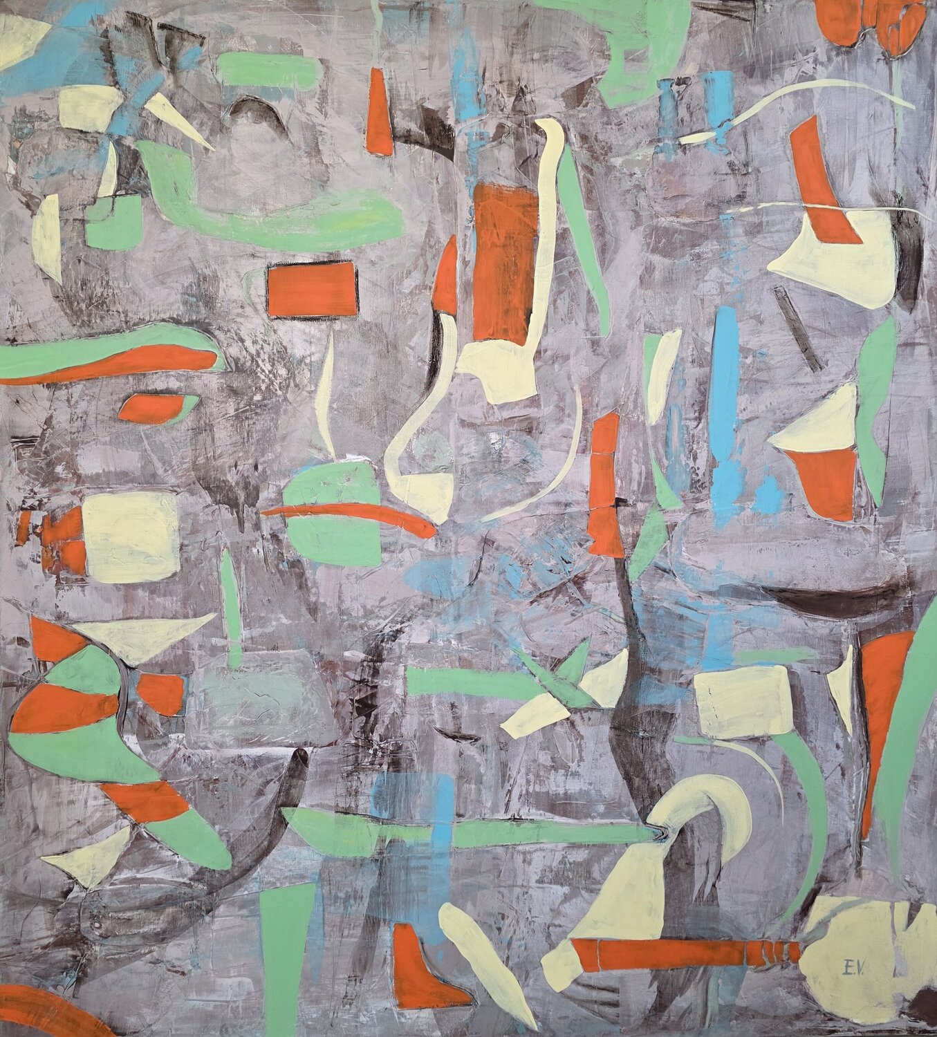 "Dance of shapes" Erika Vilimaitytė Original painting for sale