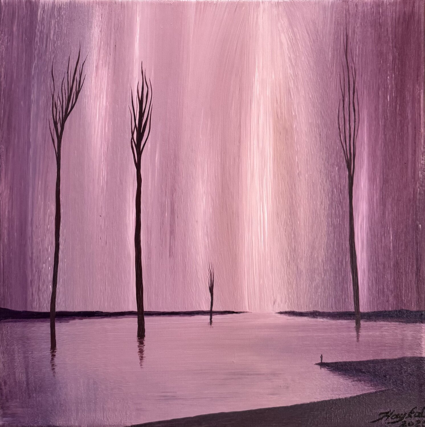 The Watcher Haykal Khalil Original painting for sale