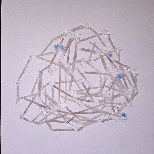 Articulations by yves minssart, Drawing for Sale on Select