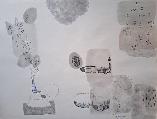 Géologismes by yves minssart, Drawing for Sale on Select