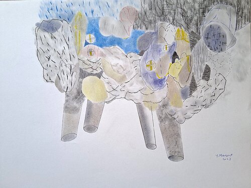 Cônes by yves minssart, Drawing for Sale on Select