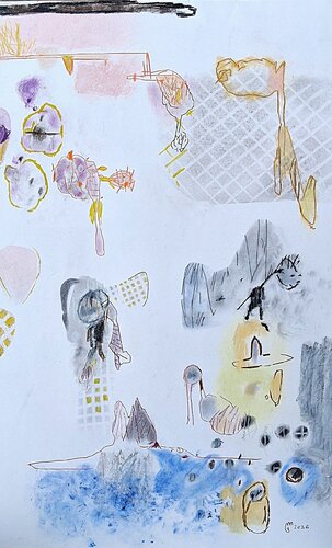 Eclatement by yves minssart, Drawing for Sale on Select