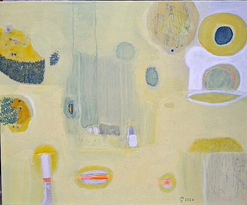 Présences blanches by yves minssart, Painting for Sale on Select