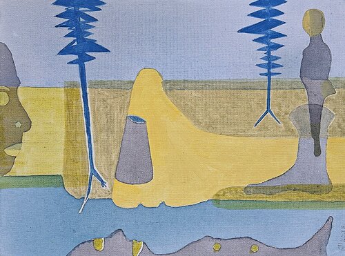 Corps allongé by yves minssart, Painting for Sale on Select