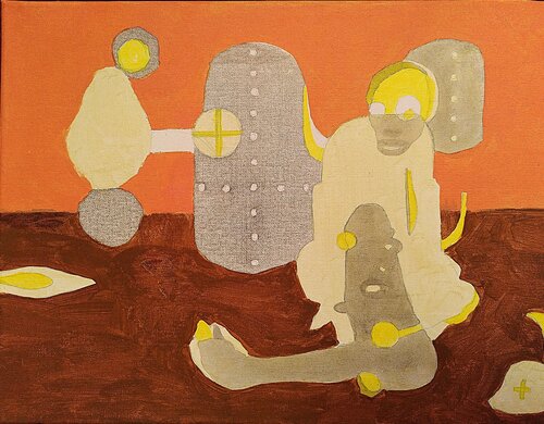 Masque et indices by yves minssart, Painting for Sale on Select