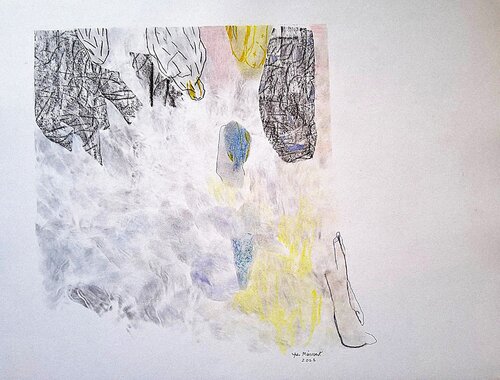 Chatoiements by yves minssart, Drawing for Sale on Select