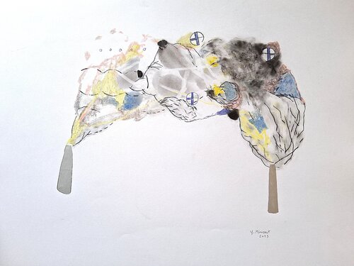 Jaillissements by yves minssart, Drawing for Sale on Select