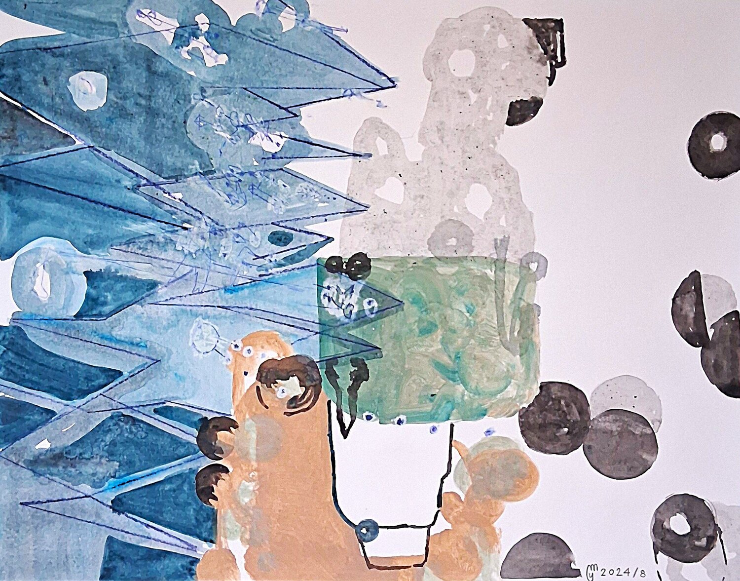 Éclats yves minssart Original painting for sale