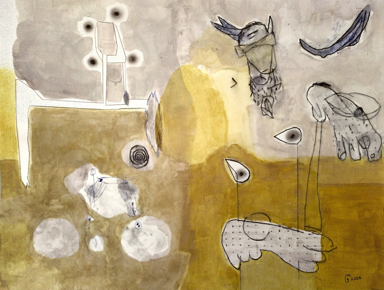 Ocellations yves minssart Original painting for sale